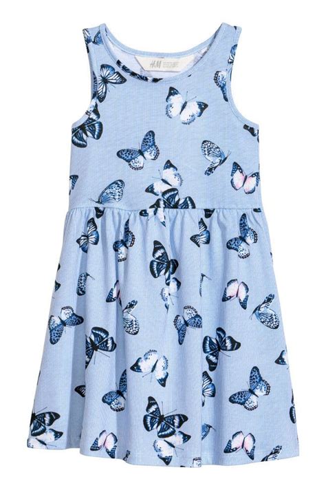 Sleeveless Jersey Dress Light Bluebutterflies Kids Handm Us Kids