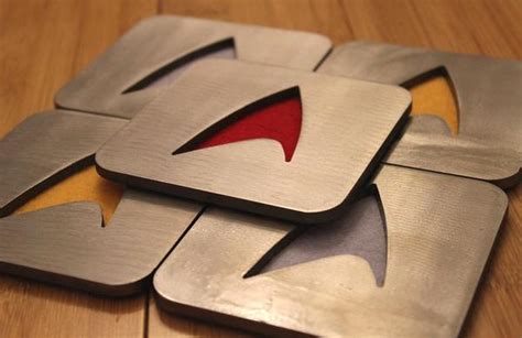 The Handmade Metal Star Trek Coaster Set Gadgetsin