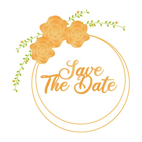Save The Date Vector Hd Png Images Golden Save The Date Calligraphy In