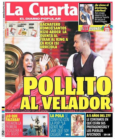 Periódico La Cuarta Chile Periódicos De Chile Edición De Sábado 28