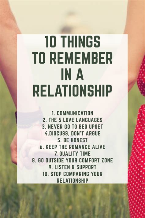 10 Things To Remember In A Relationship Relationship Tips Overcoming