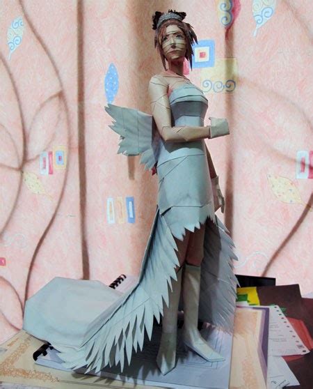 Final Fantasy X Yuna Papercraft Wedding Dress