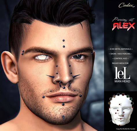 Second Life Marketplace Codexalex Piercing Set