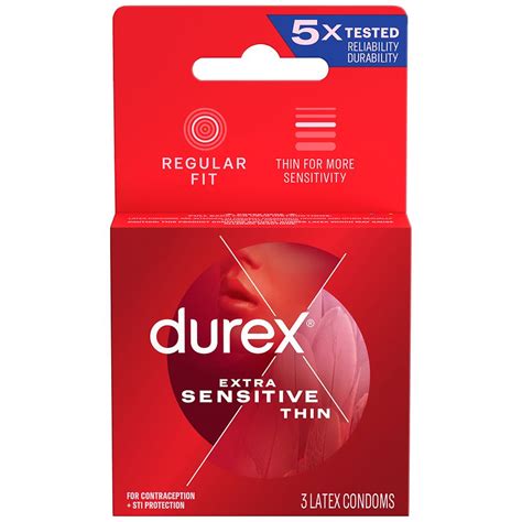 Durex Extra Sensitive Ultra Thin Premium Lubricated Latex Condoms Walgreens