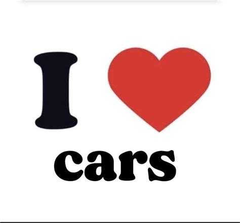 I Love Cars Sticker On A White Background