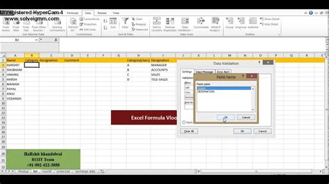 Click on the data menu and choose the data validation menu as shown below. How to Create List / Drop down menu in excel.. - YouTube
