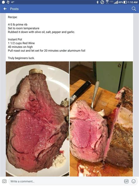 #primerib #slowroastedprimerib #easy #recipe via @betrfromscratch. Prime Rib Insta Pot Recipe / Instant Pot Baby Back Pork ...