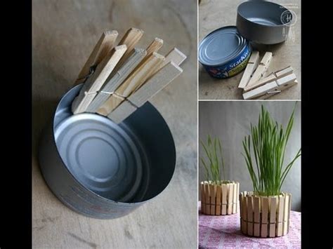DIY Home Decor | Tuna Can to Modern Plant Decoration - YouTube