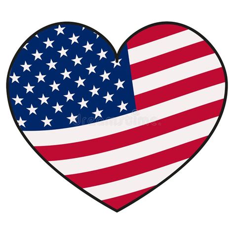 America Patriotic Design 4th Of July Patriotic Symbols Heart
