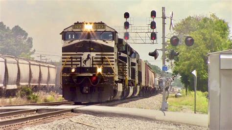 Norfolk Southern Csx And Amtrak Piedmont Train 74 In East Durham Nc