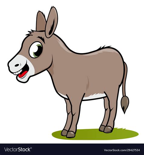 Cartoon Donkey Royalty Free Vector Image Vectorstock