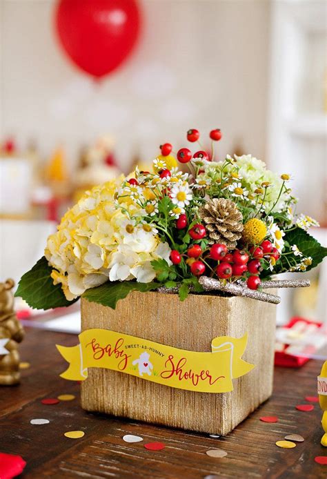 Winnie the pooh baby shower centerpieces party table centerpieces come in different styles and are chosen after one has arrived at the decision to keep a theme for a party. Classic + Modern Winnie the Pooh Baby Shower | Baby shower ...