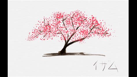 Watercolor Digital Painting Of The Sakura Tree Tayasui Sketches App