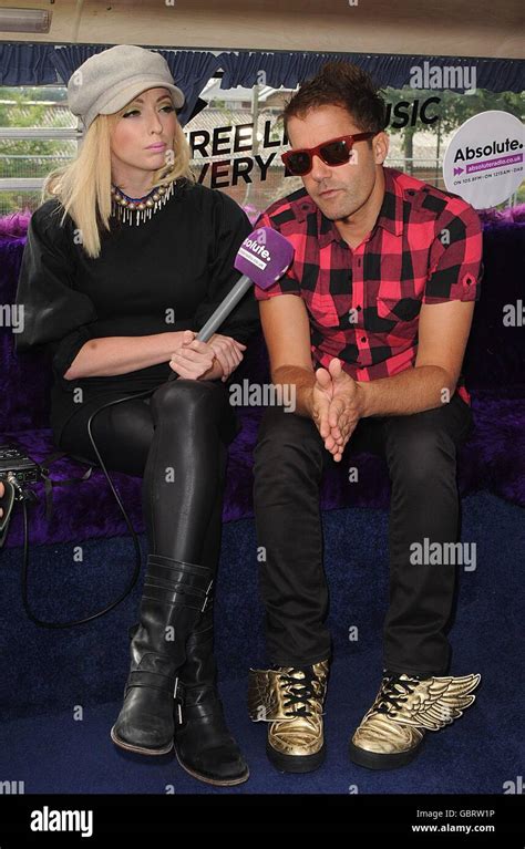 Katie White Left And Jules De Martino Of The Ting Tings Backstage At The Isle Of Wight