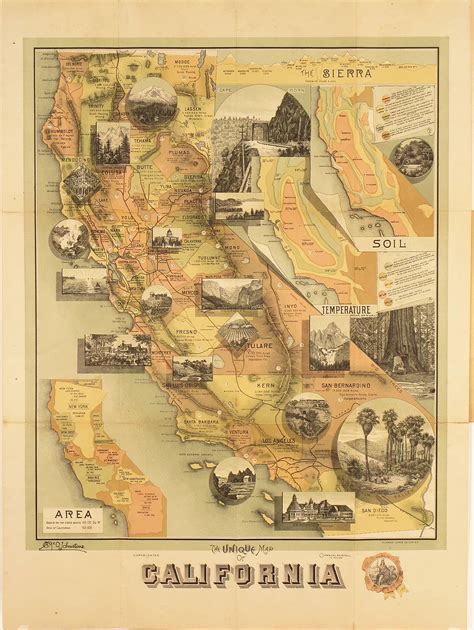 Memorizing a map is easy if you know how to do it. A unique example of the "Unique Map of California?" - Rare & Antique Maps