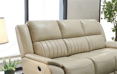 Sikora genuine leather sectional sofa *beige. Global USA G014 Beige Leather Gel Recliner Sofa in 2020 ...