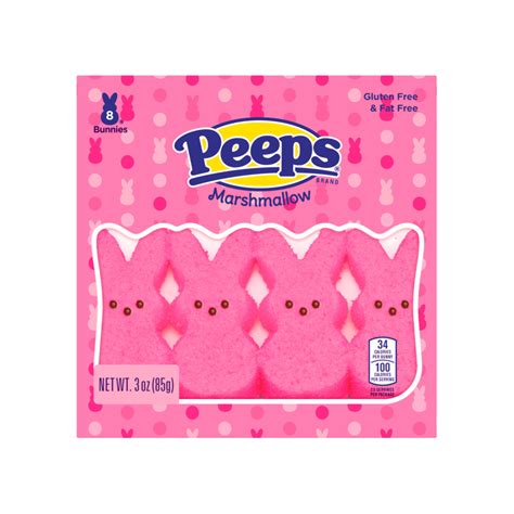 Peeps Pink Marshmallow Bunnies Easter Candy 3oz 8ct