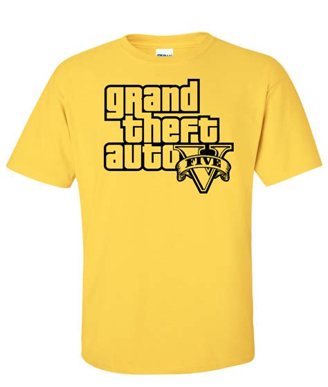 Gta V Grand Theft Auto Five Logo Graphic T Shirt
