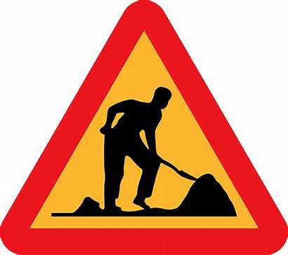 Road Clipart Works Sign Under Roadworks Construction