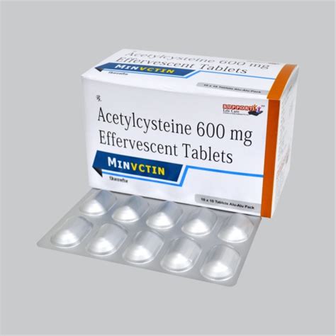 Acetylcysteine 600 Mg Effervescent Tablets Manufacturer Supplier