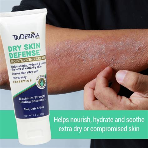 Triderma Md Diabetic Dry Skin Soothing Cream 4oz Jar Aloe Vera