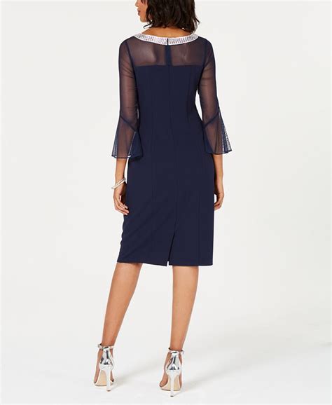 Alex Evenings Embellished Illusion Sheath Dress And Reviews Dresses