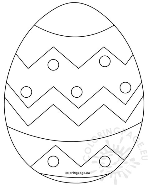 Large Easter Egg Patterns Coloring Page