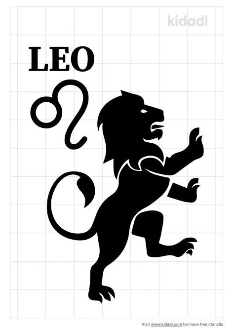 Free Leo Stencil Stencil Printables Kidadl