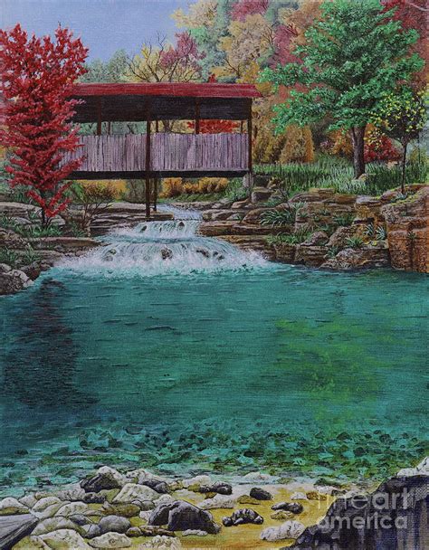 Covered Bridge Painting By Tiffany Teal Fine Art America