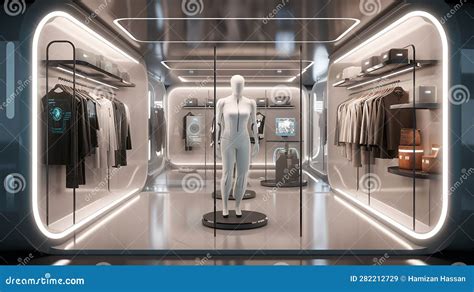 Futuristic Wardrobe Walk In Closet Automated Racks Smart Mirrors A