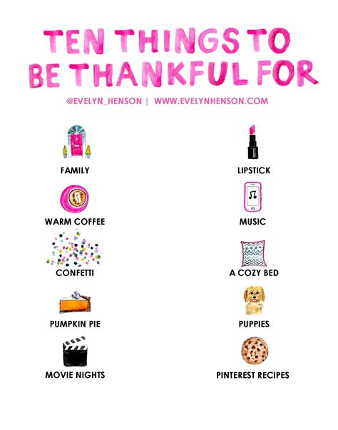 10 Things To Be Thankful For Thanksgiving Evelyn Henson Thankful