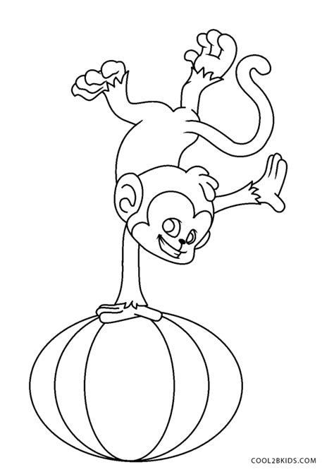 Circus Monkey Coloring Pages