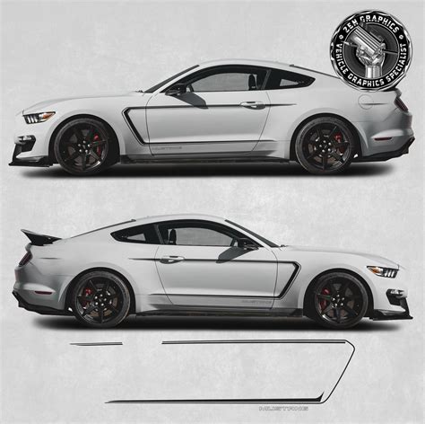 Zen Graphics Ford Mustang 2015 On Side Stripes Stickers