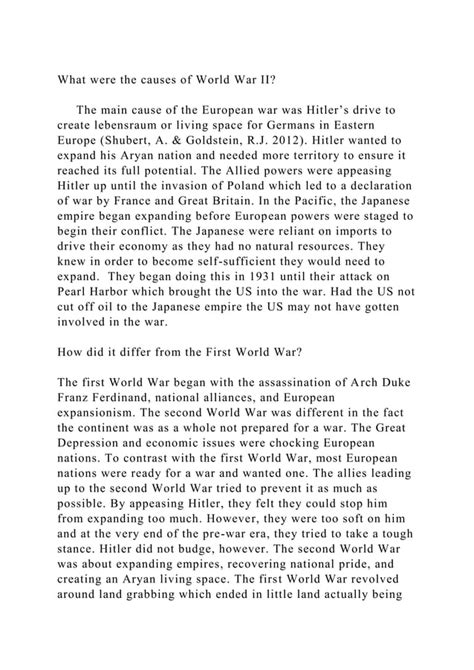 What Were The Causes Of World War Ii The Main Cause Of The Pdf