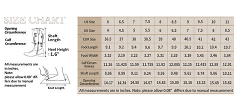 Comprehensive Guide To Cowboy Boot Sizing Boot Sizing Chart Vogues