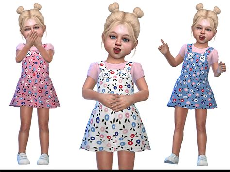 The Sims Resource Pinafore For Toddler Girls 05 Sp Toddler Needed