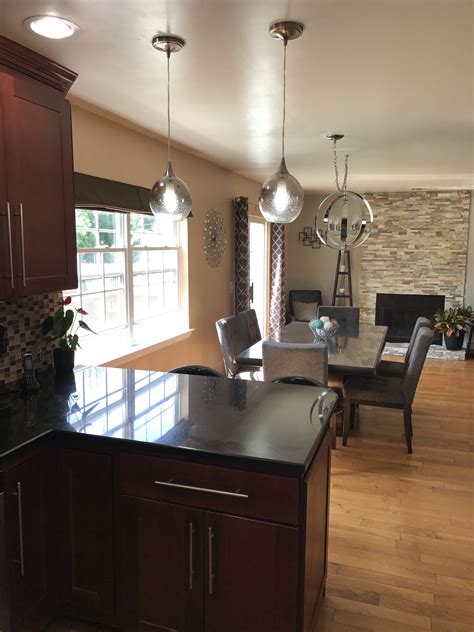 New ombré mirrored pendants from Lowes....stunning | Glass tile