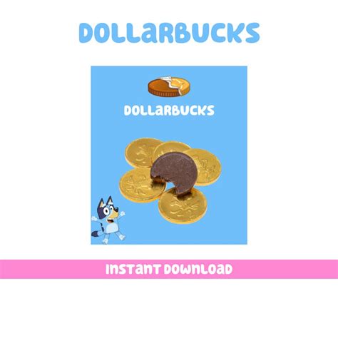 Bluey Party Favors Dollarbucks Digital Download Etsy Australia