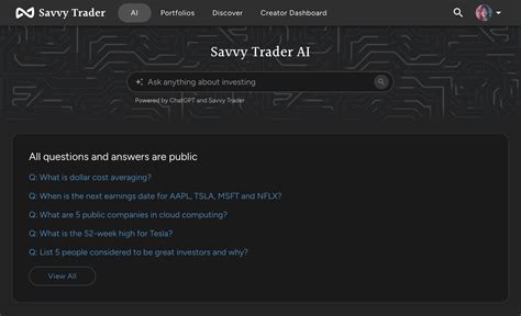 ChatGPT for Investors: Introducing SavvyTrader AI, your AI-Powered
