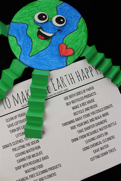 Earth Day Learning Craft How To Make Earth Happy