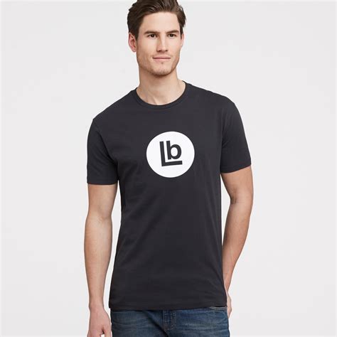 Lb Mark Black Mens T Shirts Crew Neck T Shirt Littlebit