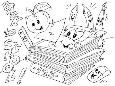 Útiles escolares para colorear y pintar - COLOREA TUS DIBUJOS