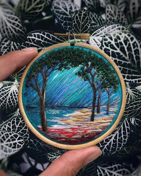 Artwork Through A Thread Amazing Needle Paintings Dsigners