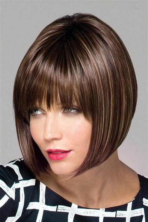 Bob hair wig is the perfect solution for women interested in a short, clean cut hair style 18 Nice Angled Bob With Bangs That You'll Want To Try ...