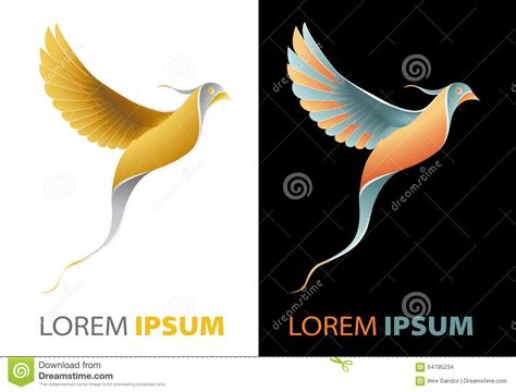 Flying Golden Bird Fancy Luxurious Company Logo Concept