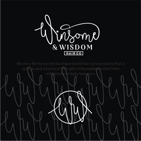 Design A Whimsical And Classy Logo For Winsome And Wisdom Hair Co Logo