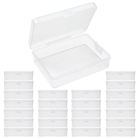 24 Pack 35x26x11 Inches Small Clear Plastic Box Storage Containers