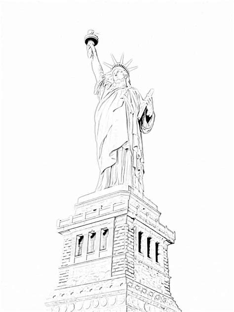 Supercoloring.com is a super fun for all ages: Free Printable Statue of Liberty Coloring Pages For Kids