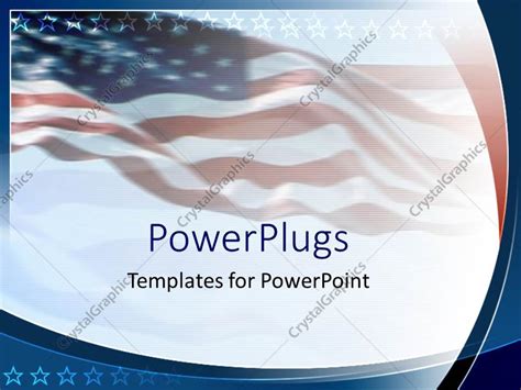 Powerpoint Template An American Flag In The Background 18036