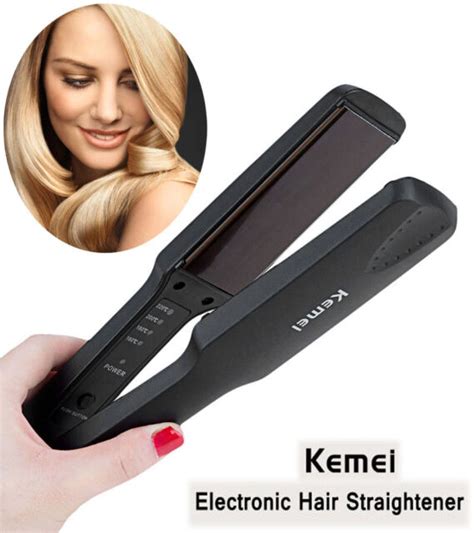 Kemei Km 329 Electric Hair Straightener Tourmaline Ceramic Heating